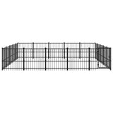 Outdoor Dog Kennel Steel 23.52 m 3124635