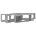 Wall Cube Shelf 6 pcs Concrete Grey 60x15x23 cm Engineered Wood 807147