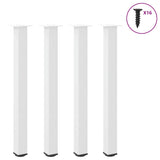 ZNTS Coffee Table Legs 4 pcs White 100-102 cm Steel 4012477