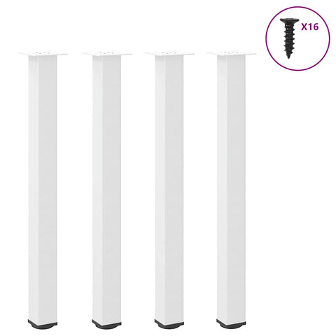 ZNTS Coffee Table Legs 4 pcs White 100-102 cm Steel 4012477