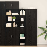 Bookcase with Drawer Black Oak 30 x 42.4 x 185.2 cm 868741