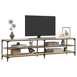 TV Cabinet Sonoma Oak 200x30x50 cm Engineered Wood and Metal 826760