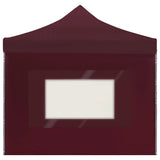 Professional Folding Party Tent with Walls Aluminium 6x3 m Wine Red 45509