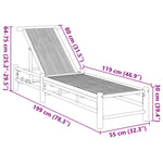 Sun Lounger 55x199x30 cm Bamboo 4108225