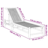 Sun Lounger 55x199x30 cm Bamboo 4108225