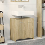 Bathroom Sink Cabinet Sonoma Oak 60x33x60 cm Engineered Wood 849604