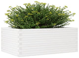 Garden Planter White 90x60x46 cm Solid Wood Pine 3282455