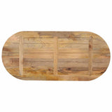 Table Top 100x50x3.8 cm Oval Solid Wood Mango 370136