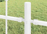 Garden Fence White 11.9 x 0.8 m Powder-coated steel 3334139
