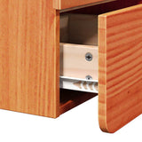 Bedside Table Wax Brown 39 x 34 x 33 cm Solid pinewood 873509