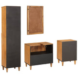 Bathroom Furniture Set with Drawer 4 pcs Brown Engineered Wood 3310068