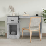 Desk with Drawer Concrete Grey 115x50x75 cm Engineered Wood 816476