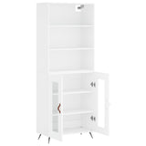 Highboard White 69.5x34x180 cm Engineered Wood 3189285
