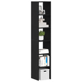 Bookcases 2 pcs Stackable Black Oak 30x30x80 cm Engineered Wood 858806