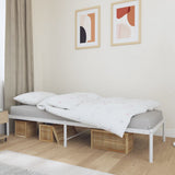 ZNTS Metal Bed Frame without Mattress White 80x200cm 350904