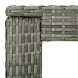 7 Piece Garden Bar Set with Cushions Poly Rattan Grey 3095411