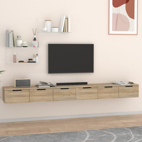 Wall Cabinets 2 pcs Sonoma Oak 102x30x20 cm Engineered Wood 3115902