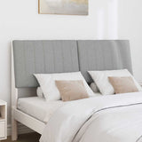 Upholstered Headboard Light Grey 135 cm Solid Pine Wood 879403