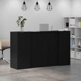 Reception Desk Black Oak 180x50x103.5 cm Engineered Wood 3324170