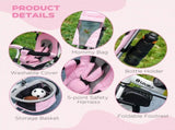 6 in 1 Kids Trike with Parent Handle, Canopy, 5-point Safety Belt, Storage, Footrest, Brake, for 1-5 T3398P348146
