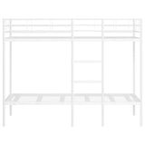 Bunk Bed without Mattress White 90x190 cm Single Steel 42000328