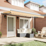 Retractable Awning Yellow 400 x 200 cm Fabric 3329792
