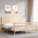 Bed Frame without Mattress King Size Solid Wood 3195031