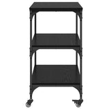Kitchen Trolley Black Oak 60 x 41 x 76 cm Engineered Wood 883010