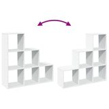 Room Divider Bookcase 3-Tier White 99x29x99 cm Engineered Wood 857958