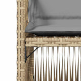 Garden Chairs with Cushions 4 pcs Mix Beige Poly Rattan 364972