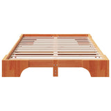 Bed Frame Wax Brown 120 x 200 cm Solid Pine Wood 872865