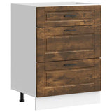 Kitchen Base Cabinet "Porto" Smoked Oak Engineered Wood 854264