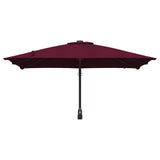 Garden Parasol Bordeaux Red 248.5 x 247.5 x 160 cm 42003255