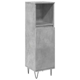 3 Piece Bathroom Furniture Set Concrete Grey Engineered Wood 3324953