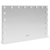 LED Vanity Mirror White 80 x 10 x 52.5 cm Glass and Steel 42020528