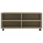 TV Cabinet with Castors Sonoma Oak 90x35x35 cm Engineered Wood 800183