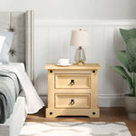 ZNTS Bedside Cabinet Corona 53x39x50 cm Solid Wood Pine 4005658