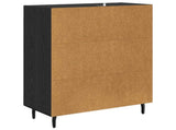 Sideboard Black Oak 69.5 x 34 x 90 cm Engineered Wood and Iron 881608