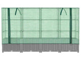 Raised Bed with Greenhouse Cover Rattan Look 160x40x138 cm 4015858