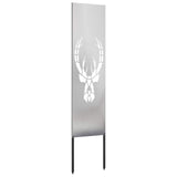 Garden Privacy Screen Silver 32 x 140 cm Stainless steel 876263