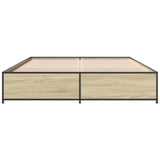 Bed Frame without Mattress Sonoma Oak 140x200 cm 3279843