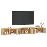 Wall-mounted TV Cabinets 3 pcs Sonoma Oak 100x34.5x40 cm 3188377