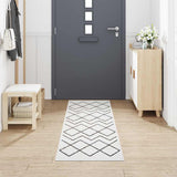 Kitchen Rug White 300 x 60 cm Velvet 42013424