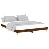 Bed Frame without Mattress Brown Oak 120x200 cm Engineered Wood 832052