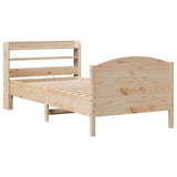 Bed Frame without Mattress 100x200 cm Solid Wood Pine 3306981