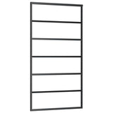 Sliding Door with Hardware Set Black 102x205 cm ESG Glass 3375929