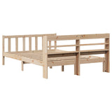 Bed Frame without Mattress 150x200 cm King Size Solid Wood Pine 3306582