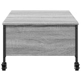 Coffee Table with Wheels Grey Sonoma 91x55x34 cm Engineered Wood 842299