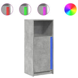 Sideboard with LED Concrete Grey 42.5x34x100 cm Engineered Wood 852155
