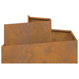 Garden Planter Brown 80 x 80 x 50 cm Weathering Steel 873584